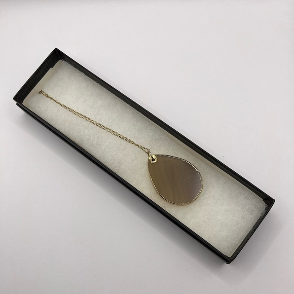 Gold Teardrop Pendant Necklace - Picture 5 of 5